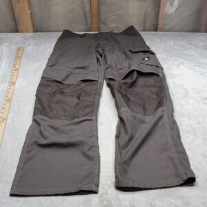 Mascot Pants Men 34x32 Gry Reinforced Knee Cargo Utility Work Tradesmen Trousers
